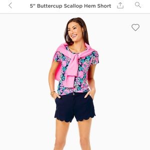 Lilly Pulitzer buttercup Scallop shorts Size 12
